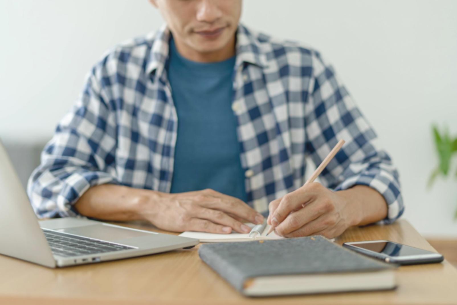 Financial analysis workspace with market data and portfolio reports